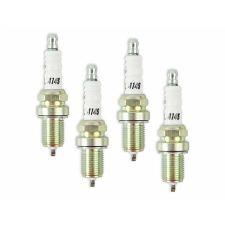 Accel Plugs Without Resistor, Copper Electrode Core and Tip Material, Shorty Plug, Set of 4 0414S-4